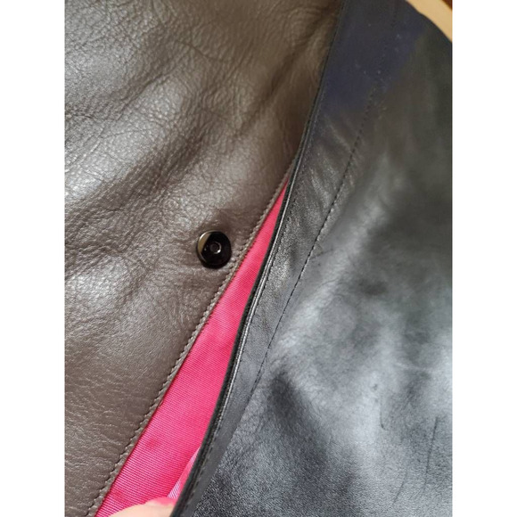 Accessories De Mademoiselle A.D.M.J. Black Leather Messenger Bag Japan - Picture 9 of 11